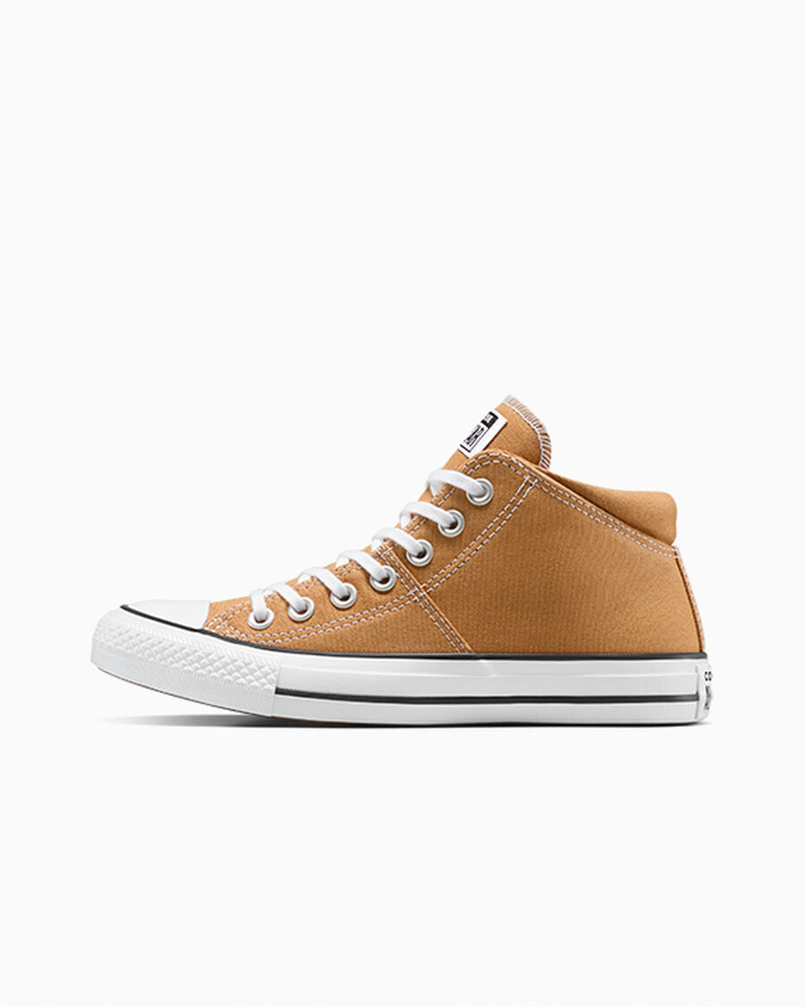 Women's Canvas Mid Top Sneaker - Incensed Brown/White/Black