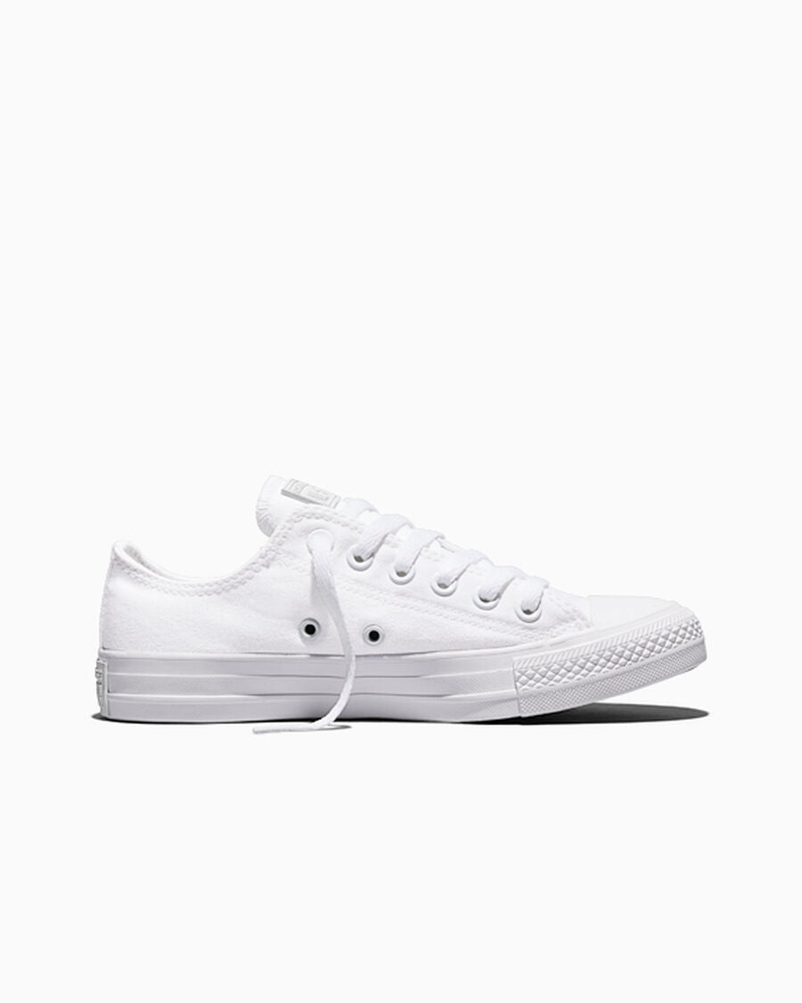 Canvas Low-Top Sneaker - Multiple Colors - White Monochrome