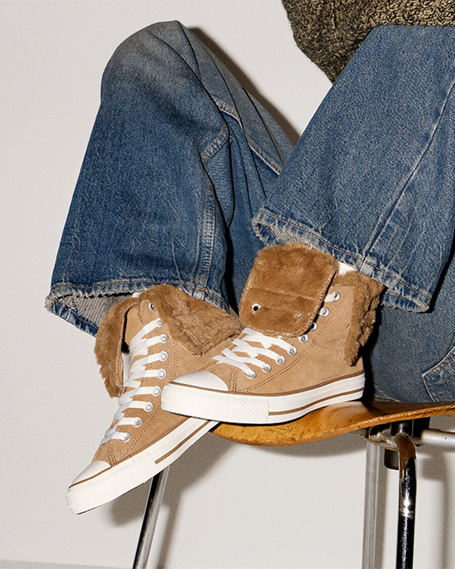 Women's Suede Fold-Over High-Top Boot