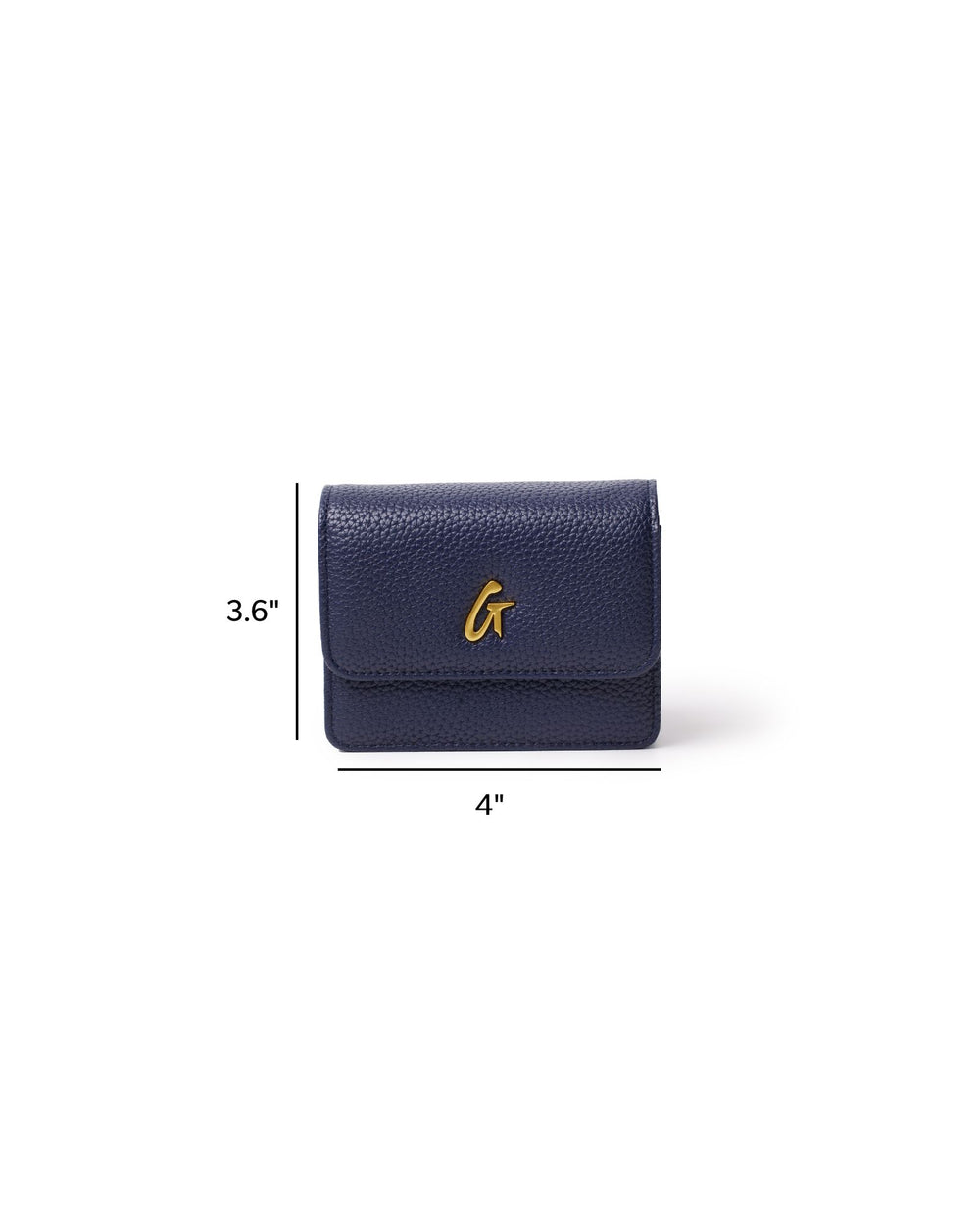 Mini Vegan Leather Wallet Crossbody - Navy