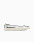 Metallic Canvas Ballet Flat - Women's - Silver/Egret/Silver