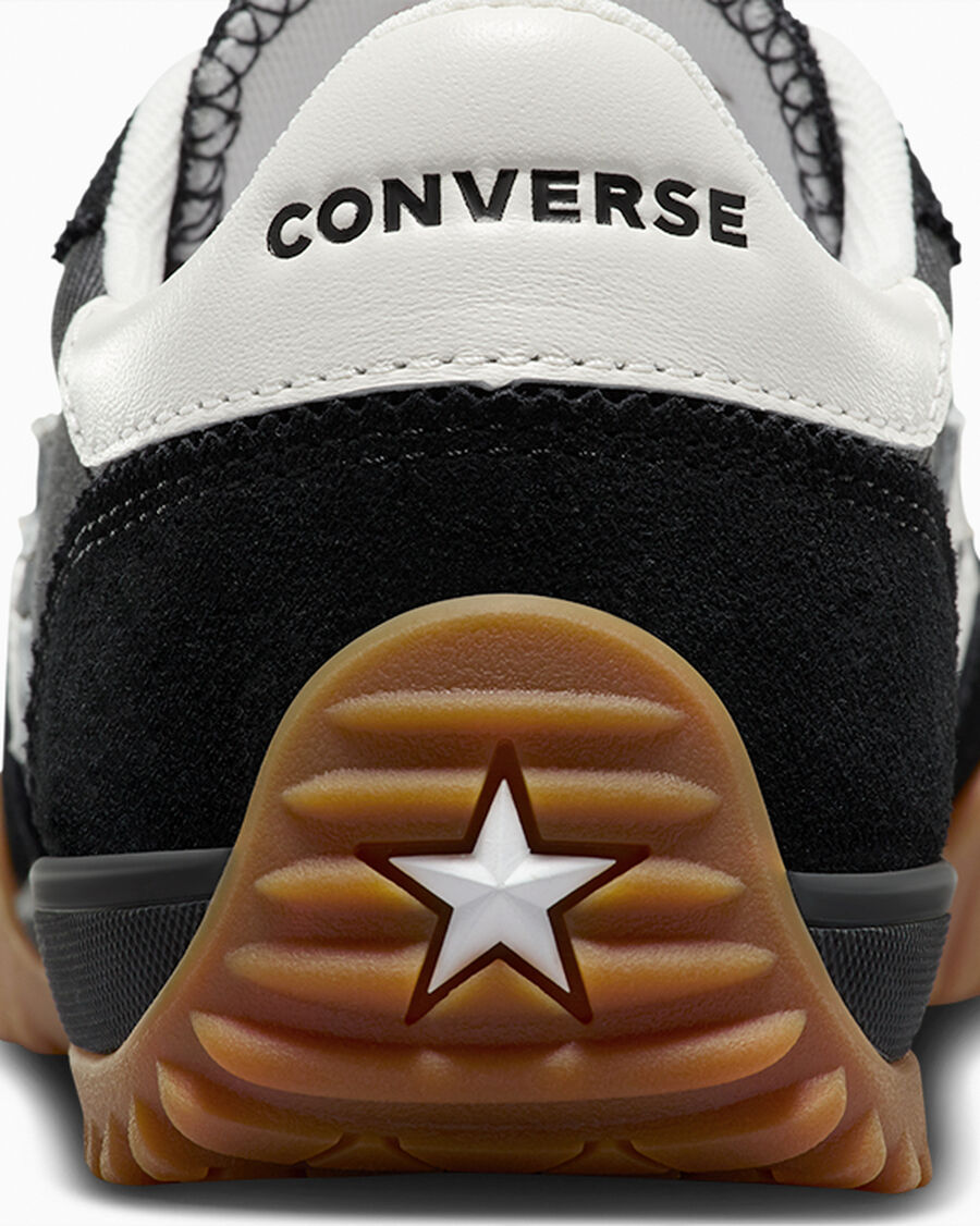 Unisex Nylon And Suede Low-Top Trainer - Black/Egret/Honey