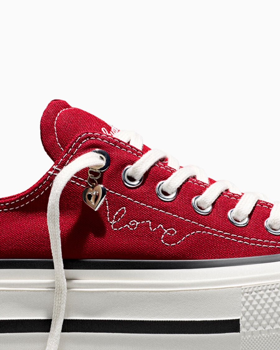 Canvas Platform Low Top Sneaker - Heart