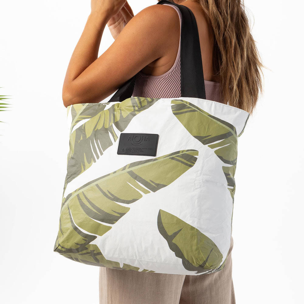 Expandable Tote Bag - Palm Print