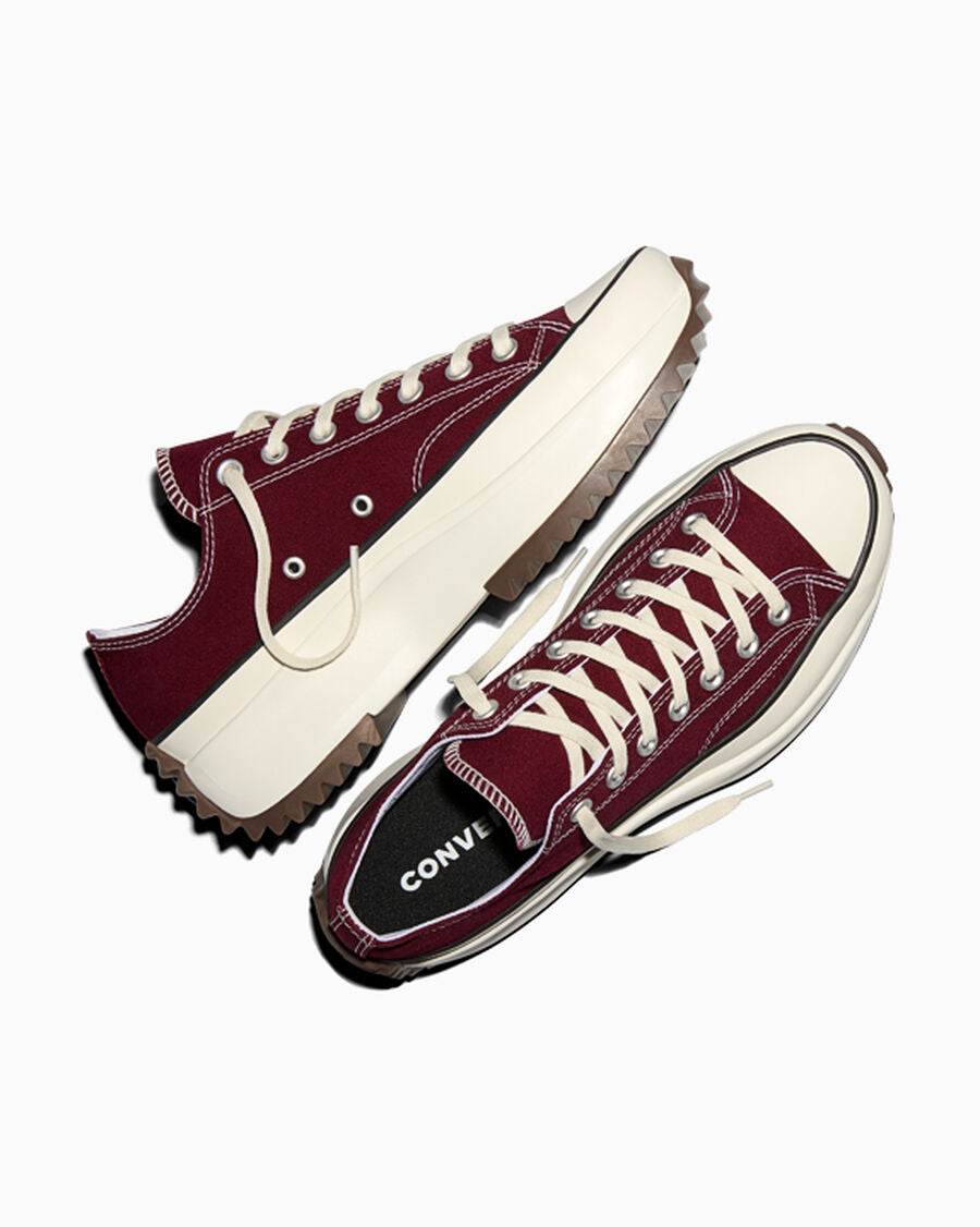 Canvas Platform Low Top Sneaker - Black - Dark Beetroot/White/Black