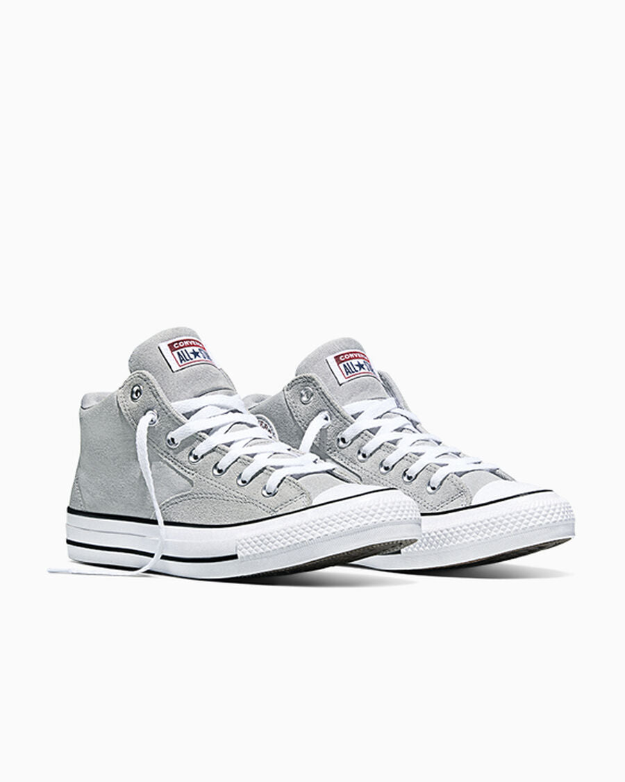 Canvas Mid-Top Sneaker - Grey Area/White/Navy