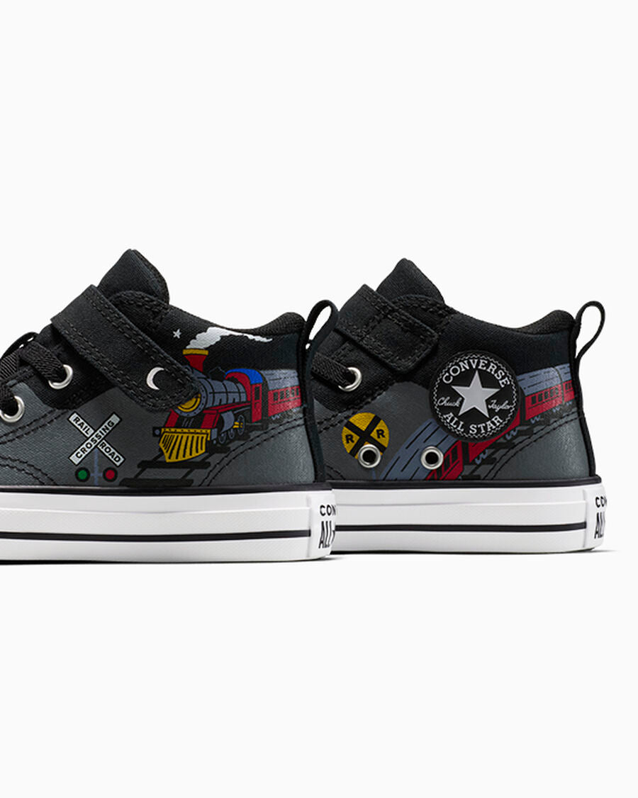 Kids' Train Graphic Canvas Mid-Top Sneaker