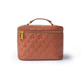 Large Vegan Leather Toiletry Bag - Brown