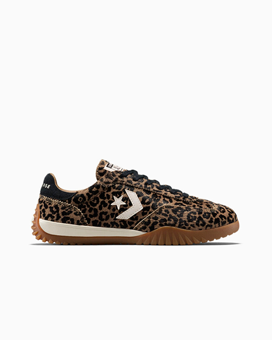 Leopard Print Pony Hair Low Top Sneaker