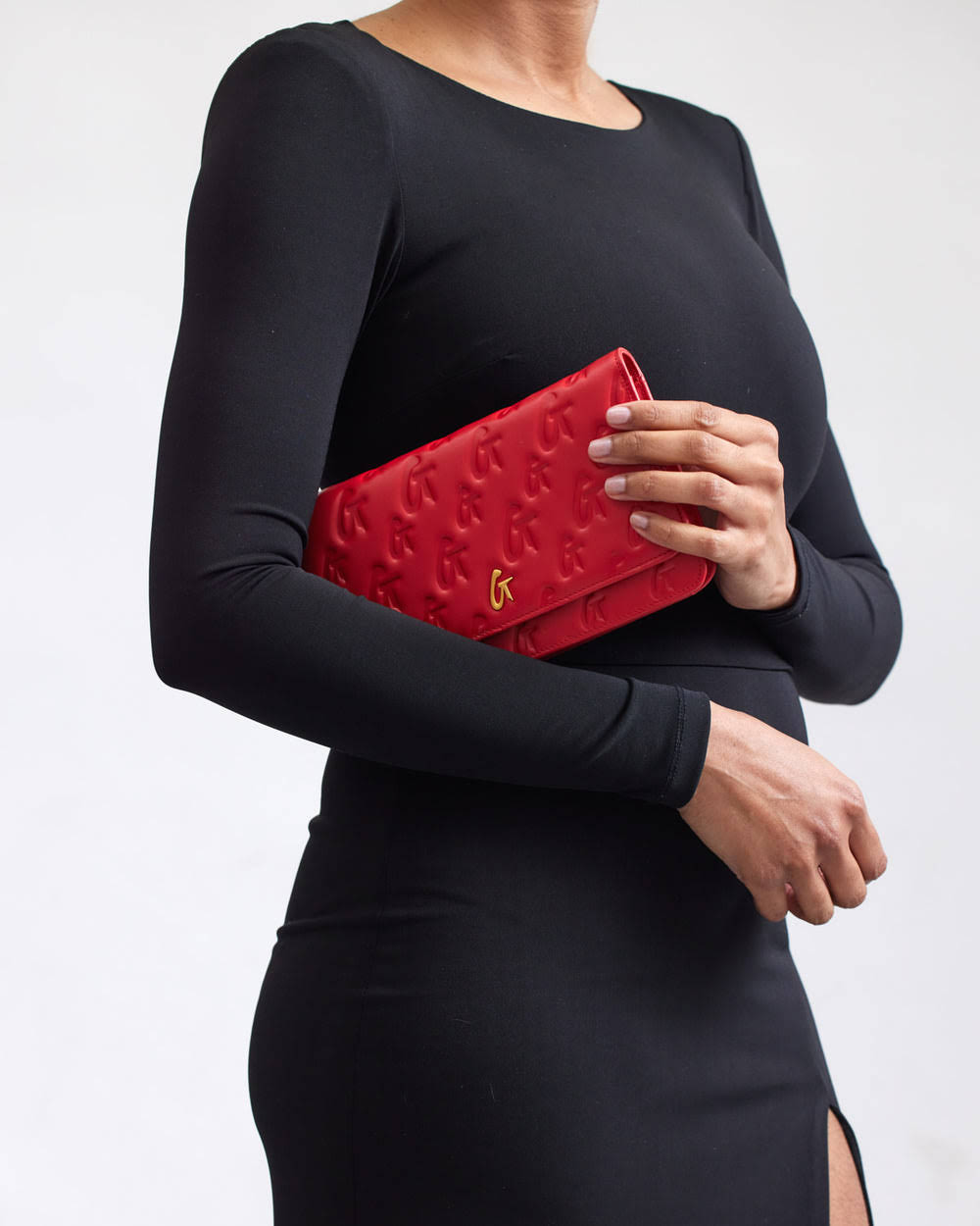Leather Wallet Crossbody - Red
