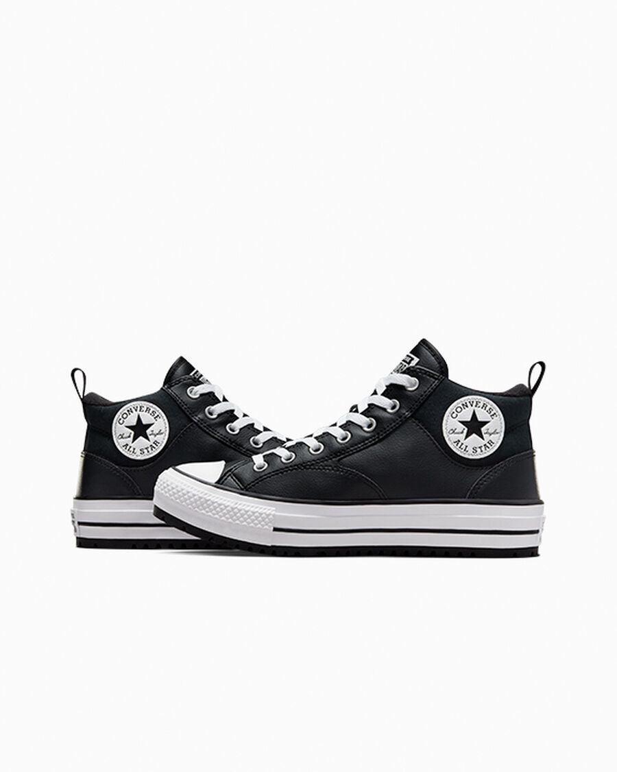 Water-Repellent Mid-Top Boot - Black/White/Black