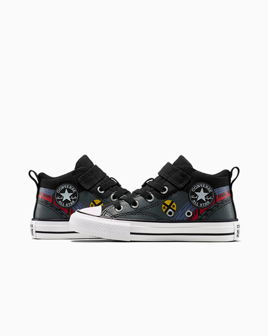 Kids' Train Graphic Canvas Mid-Top Sneaker