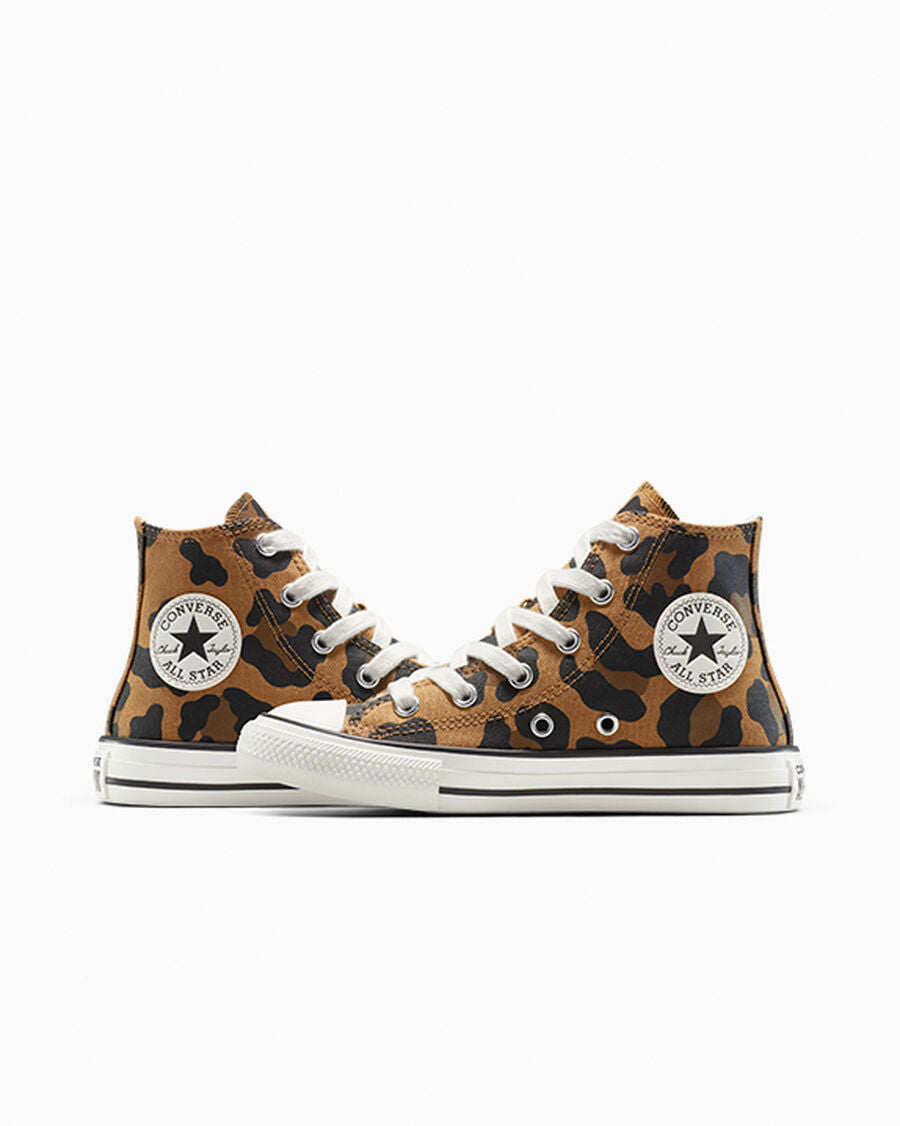 Canvas High-Top Sneaker - Leopard Print
