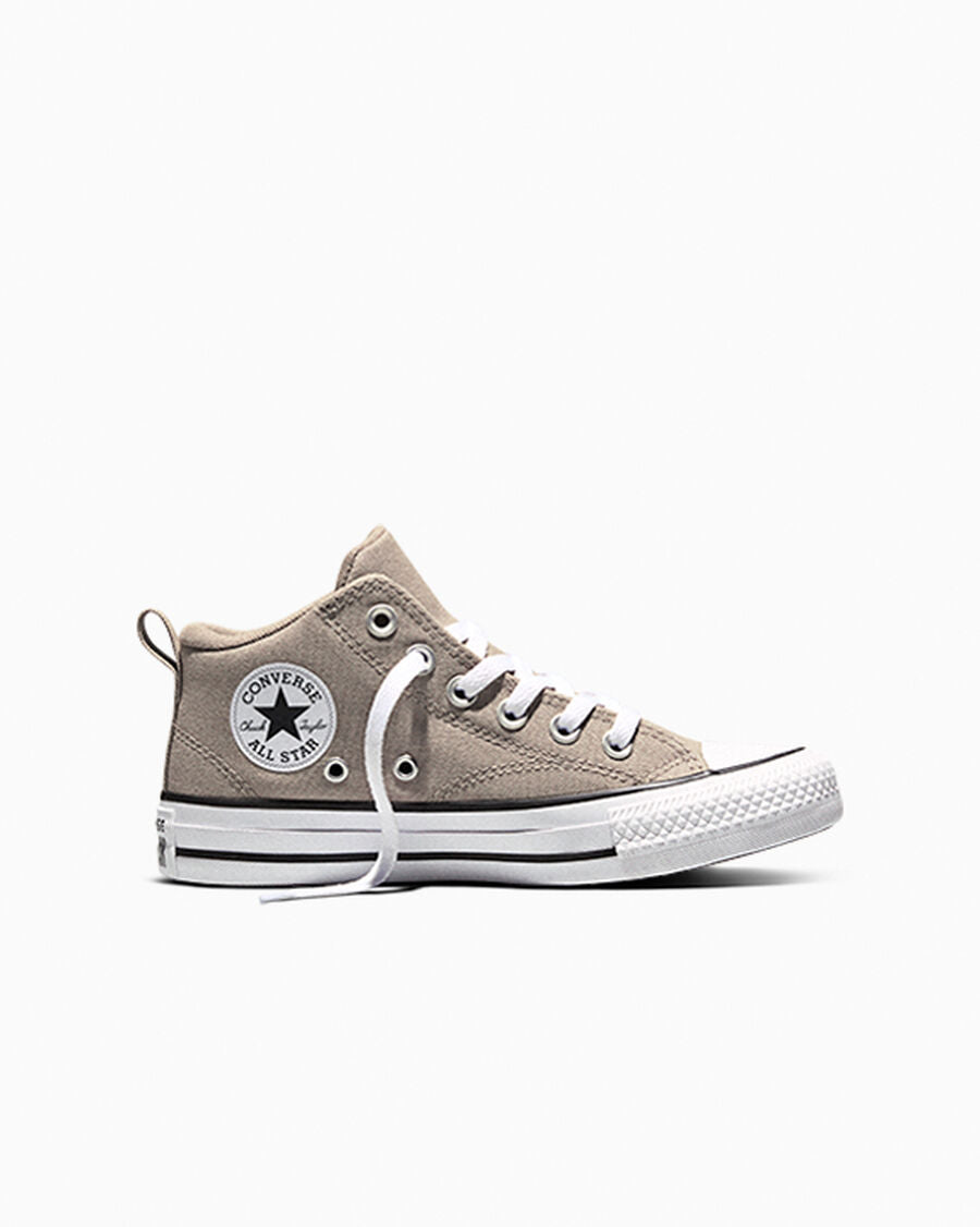 Kids' Canvas Mid-Top Sneaker - Grey - Vintage Cargo/White/Black