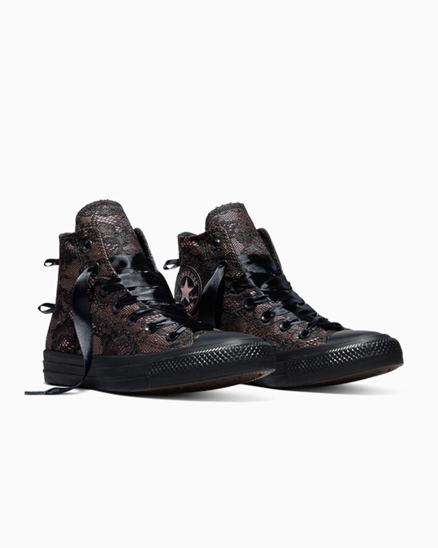 Lace Overlay High Top Sneaker