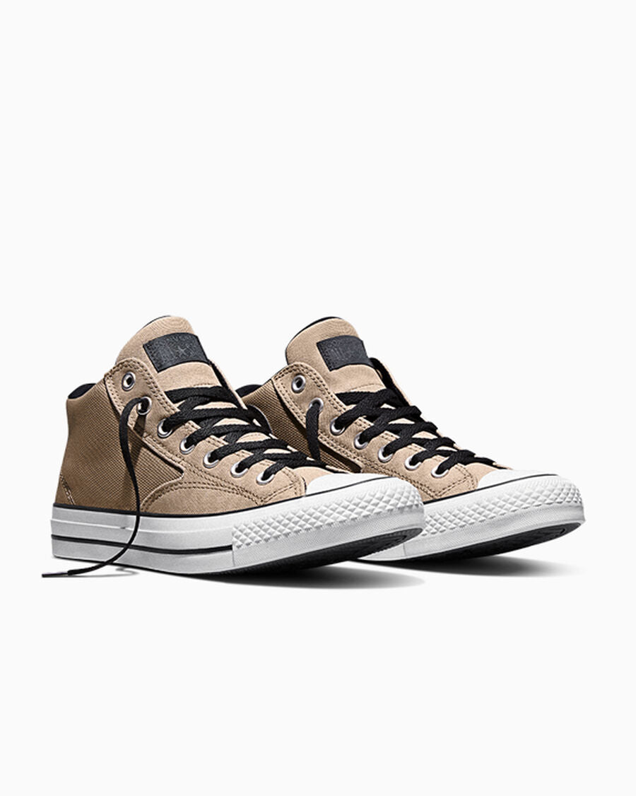 Canvas Mid Top Sneaker - Vintage Cargo/Black/White