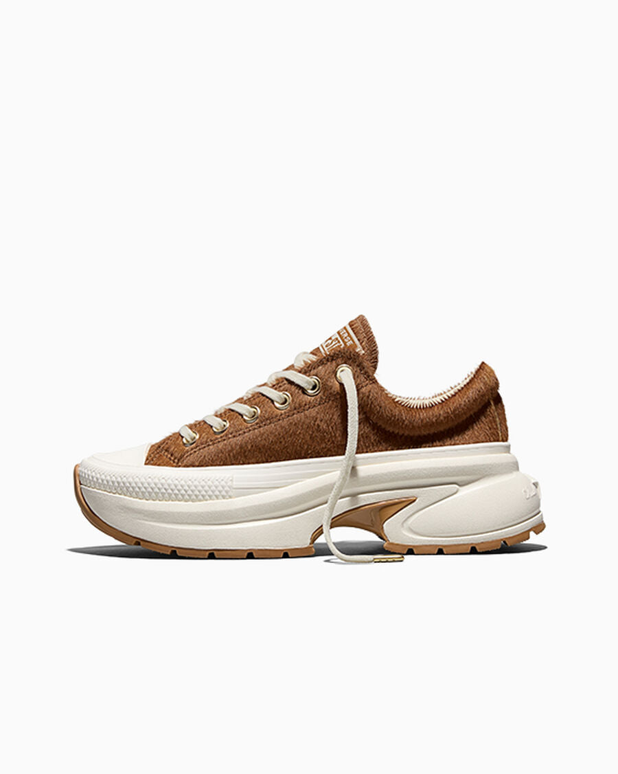 Pony Hair Platform Low Top Sneaker - Incensed/Egret/Egret
