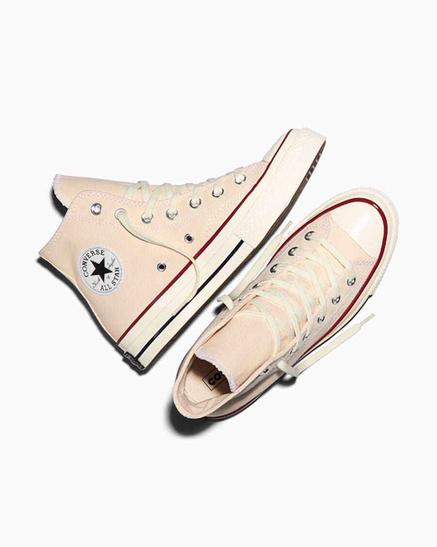 Heavyweight Canvas High Top Sneaker - Black - Parchment Brown/Garnet/Egret
