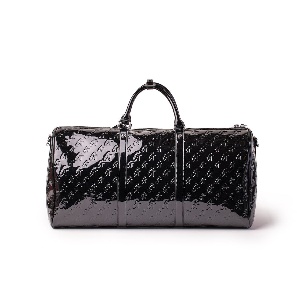 Vegan Leather Weekender Duffle - Mirror Black