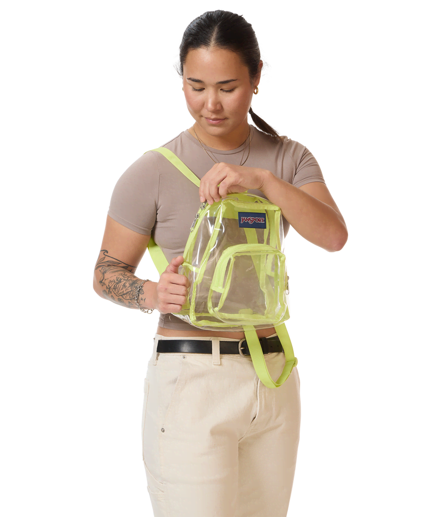 Clear Mini Backpack - Citron Lime