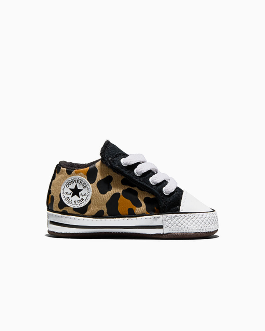 Leopard Print Canvas Mid Top Toddler Shoe