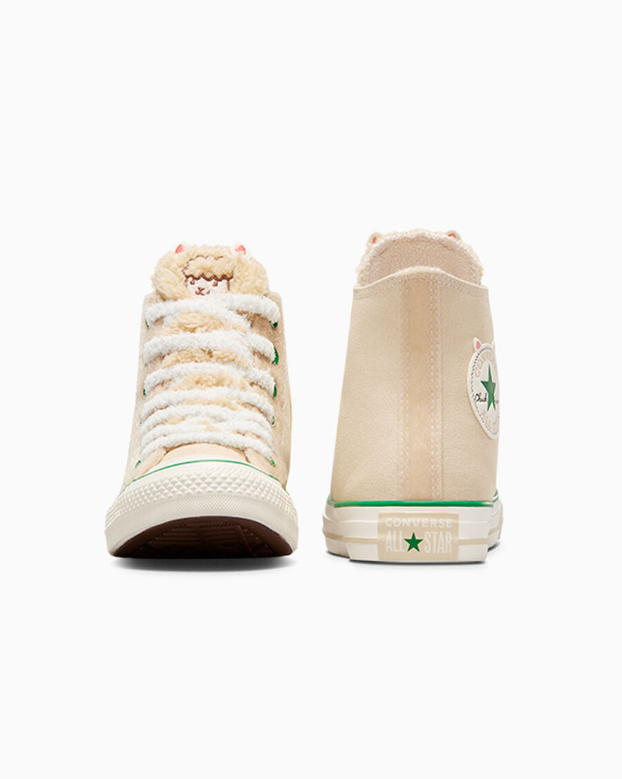 Faux Fur Animal Canvas High Top Sneaker