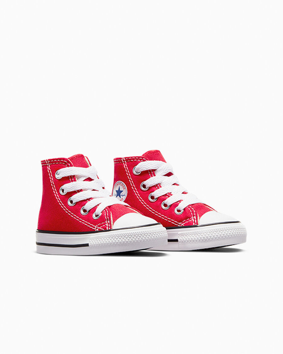 Toddler Canvas High-Top Sneaker - Multiple Colors - Red