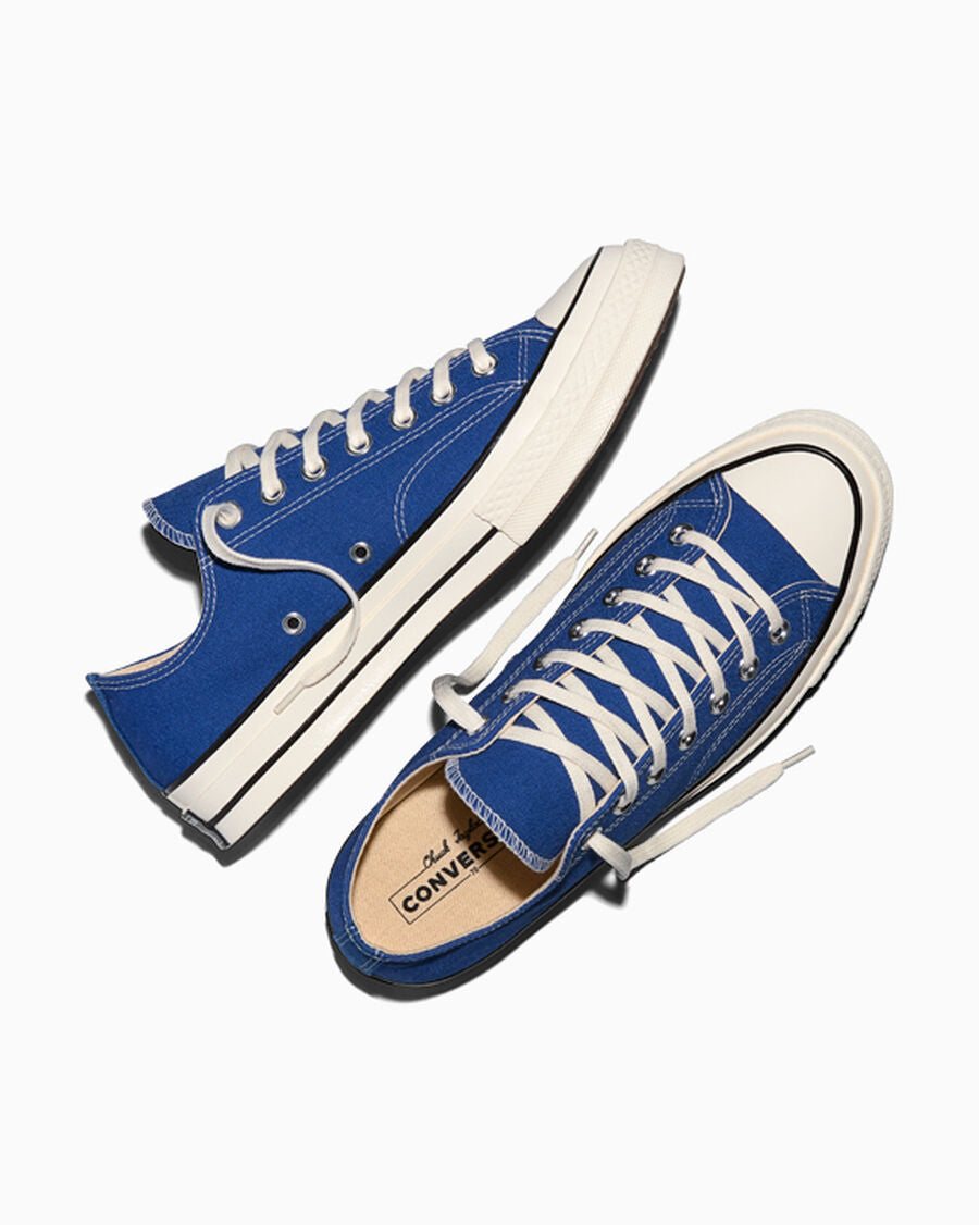 Heavyweight Canvas Low Top Sneaker - Black - Armor Blue/Egret/Black