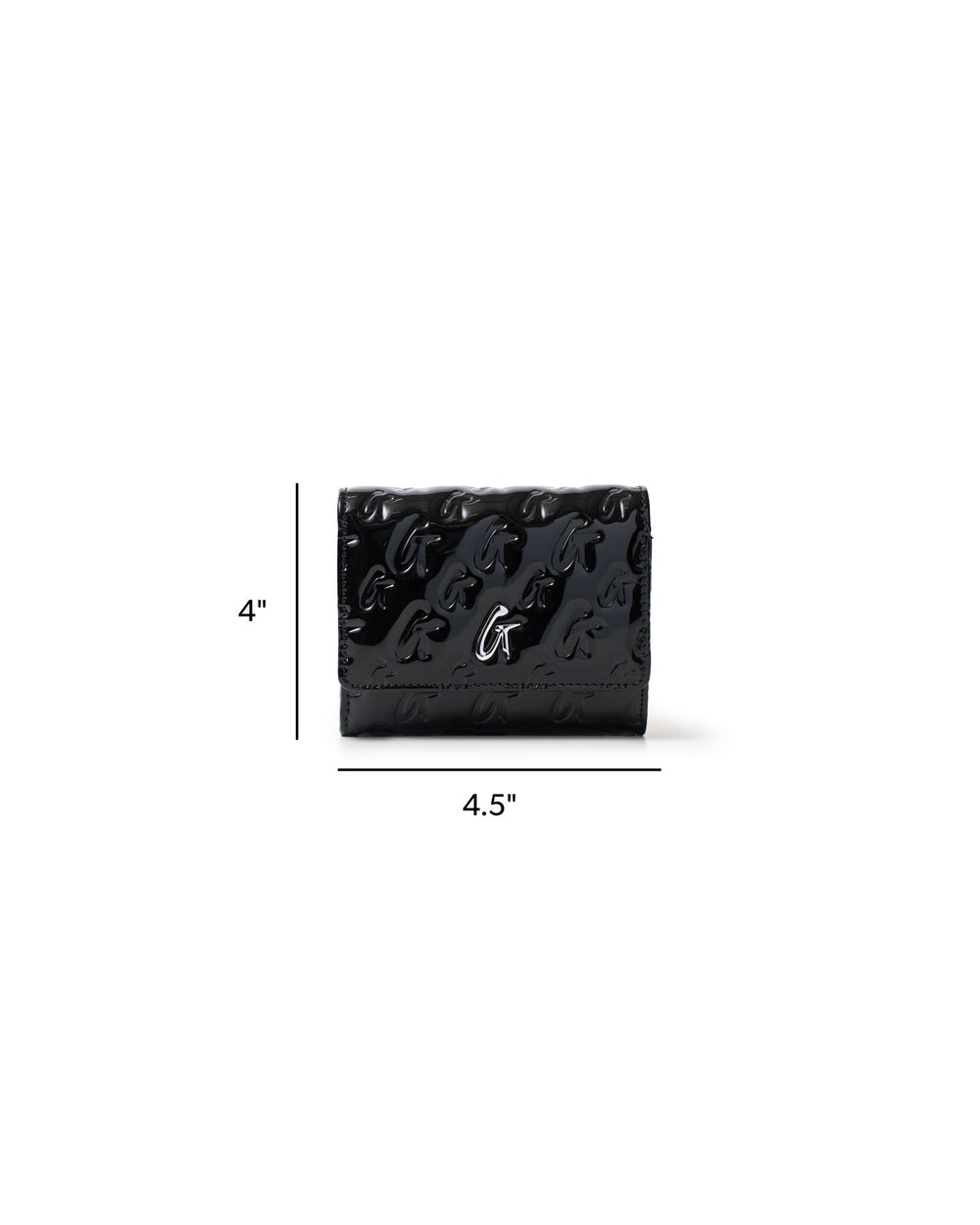 Compact Mirrored Wallet Crossbody - Black