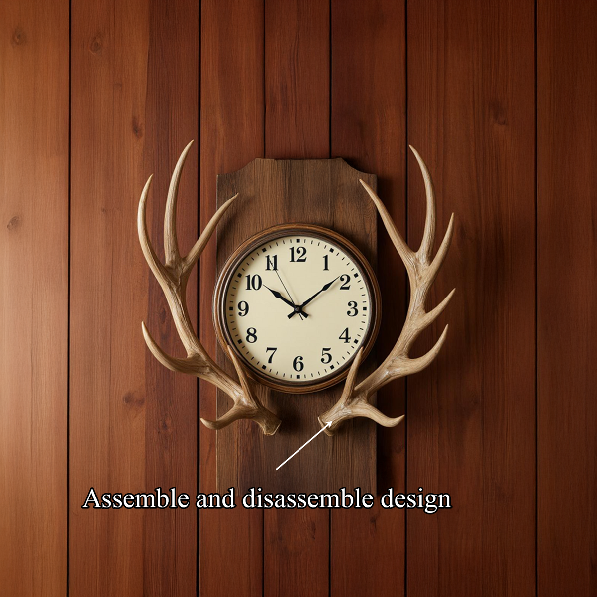 Rustic Tree Slice Wooden Wall Clock Kitchen or Entryway - view 5