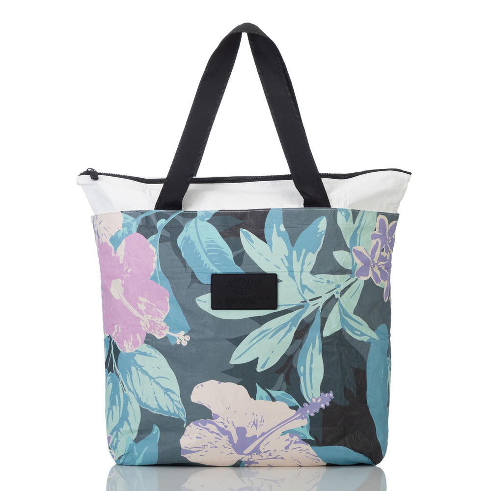 Expandable Nylon Tote - Tropical Print