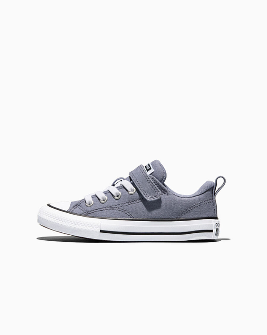Kids' Canvas Strap Low Top Sneaker - Thunder Whale/White/Black