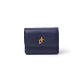 Mini Vegan Leather Wallet Crossbody - Navy