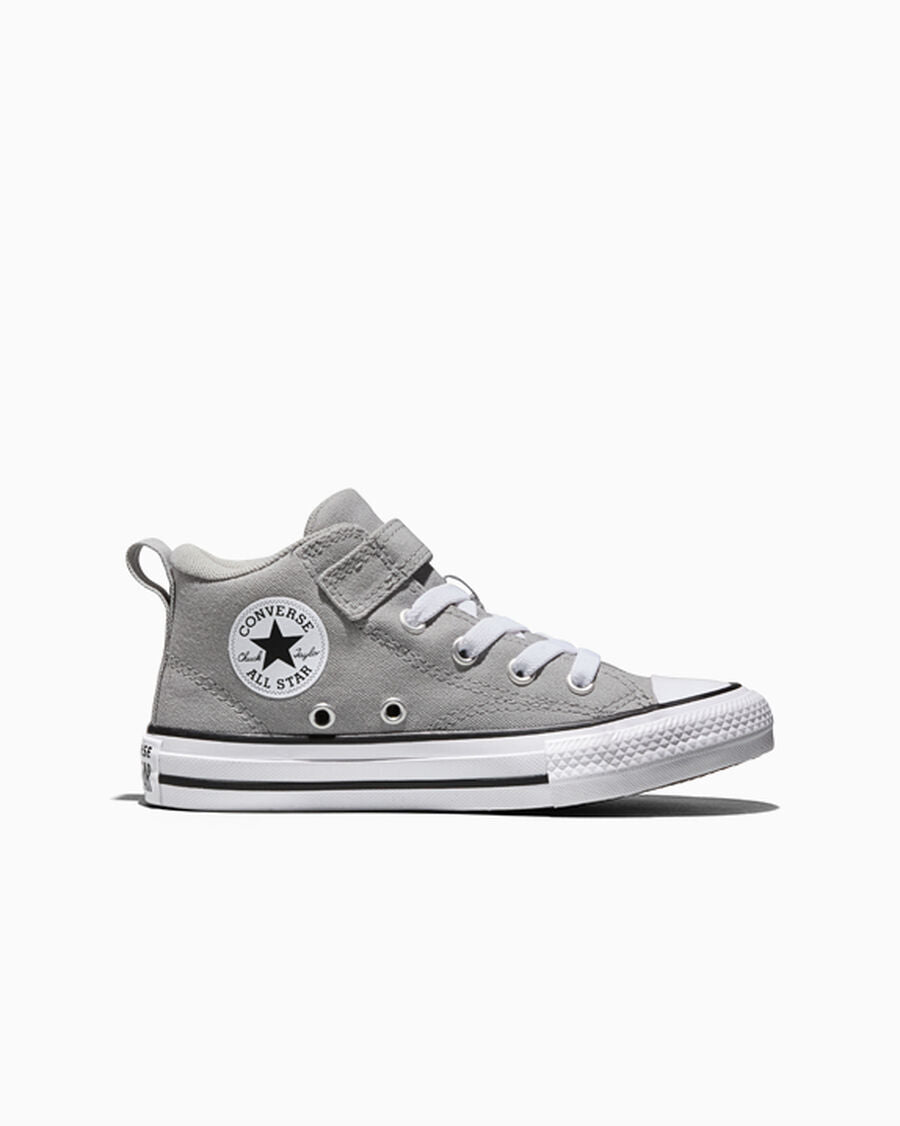 Canvas Easy-On Mid-Top Sneaker - Grey Area/White/Black