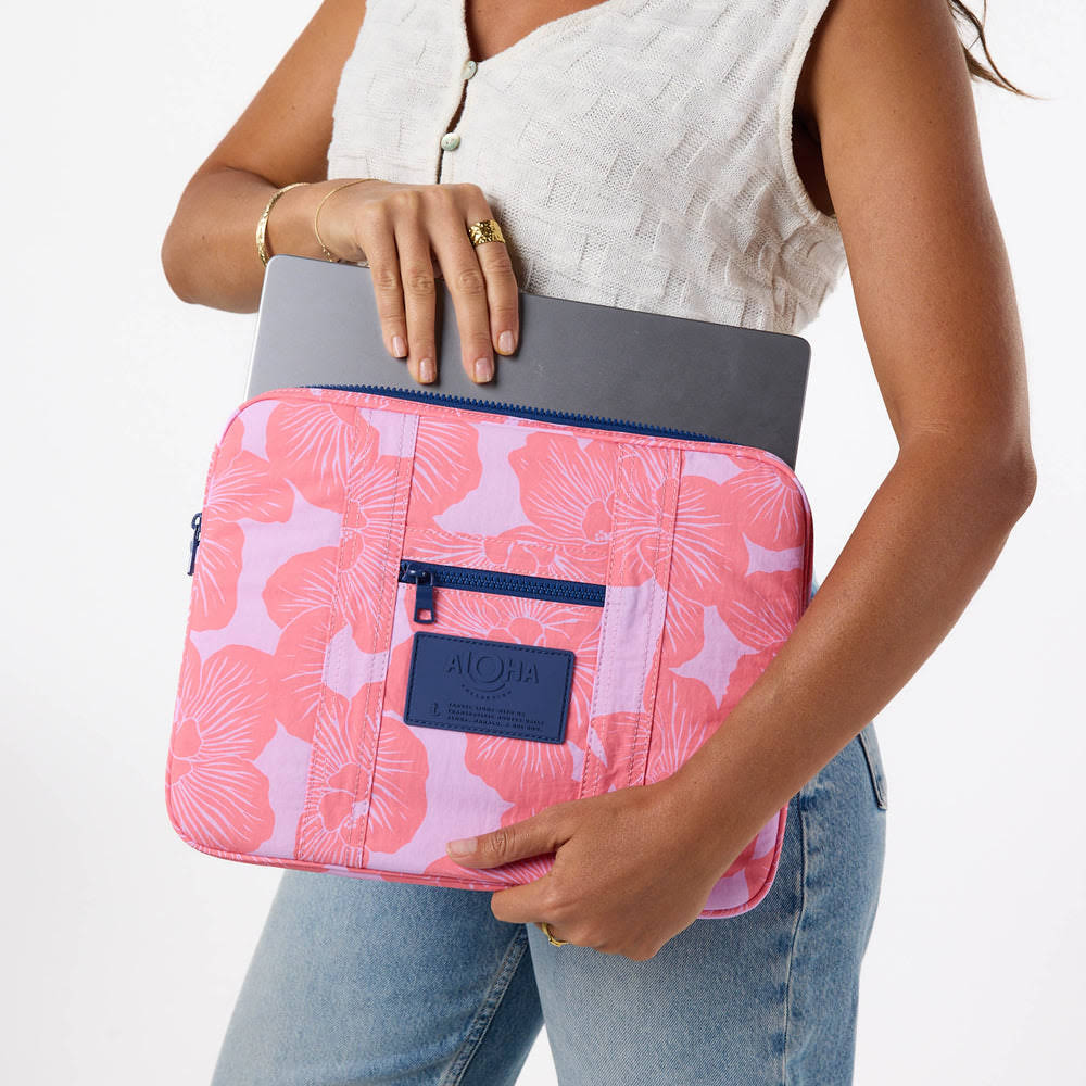 13-Inch Ripstop Nylon Laptop Sleeve - Floral