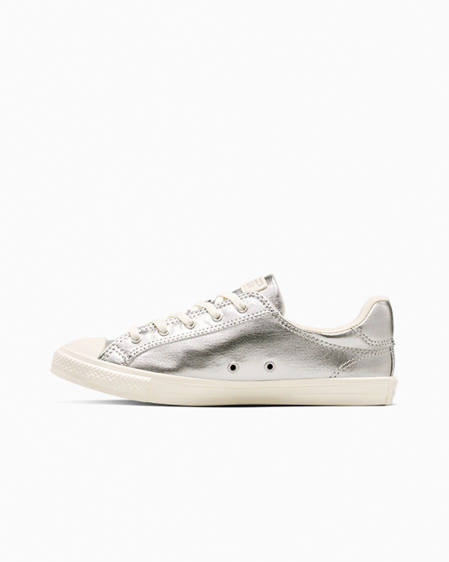 Women's Metallic Canvas Low Top Sneaker