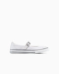 Canvas Mary Jane Sneaker - White/Black/White