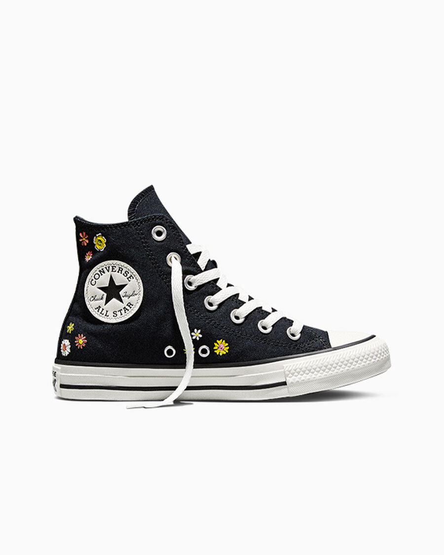 Women's Embroidered Floral Canvas High Top