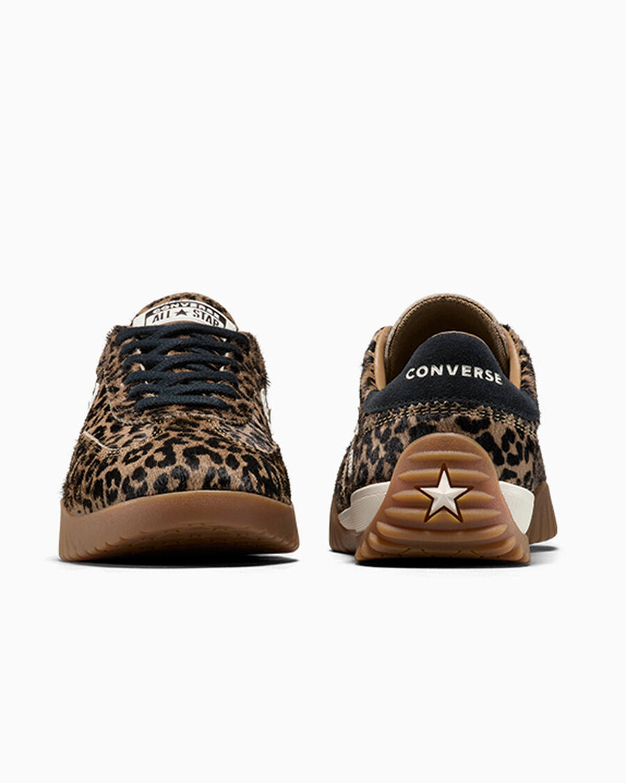 Leopard Print Pony Hair Low Top Sneaker