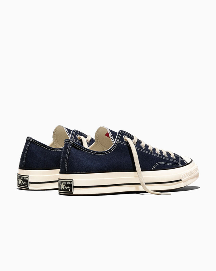 Heavyweight Canvas Low Top Sneaker - Black - Obsidian Blue/Egret/Black