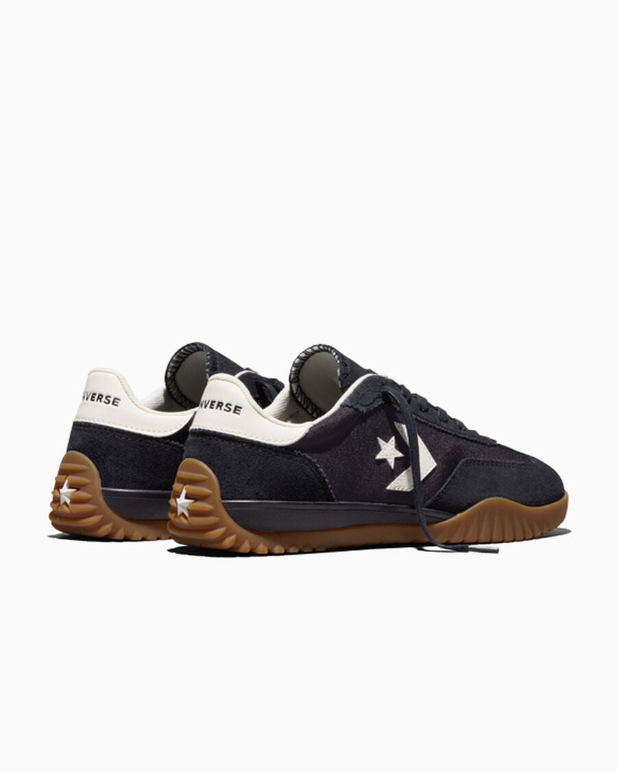 Unisex Nylon And Suede Low-Top Trainer - Black/Egret/Honey