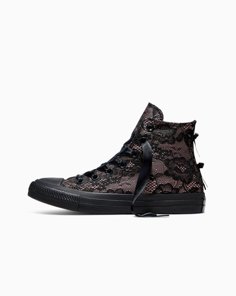Lace Overlay High Top Sneaker
