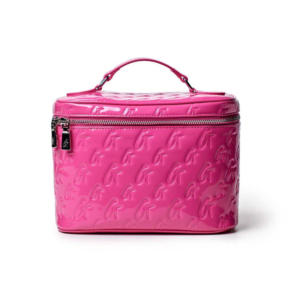 Large Mirrored Toiletry Bag - Hot Pink