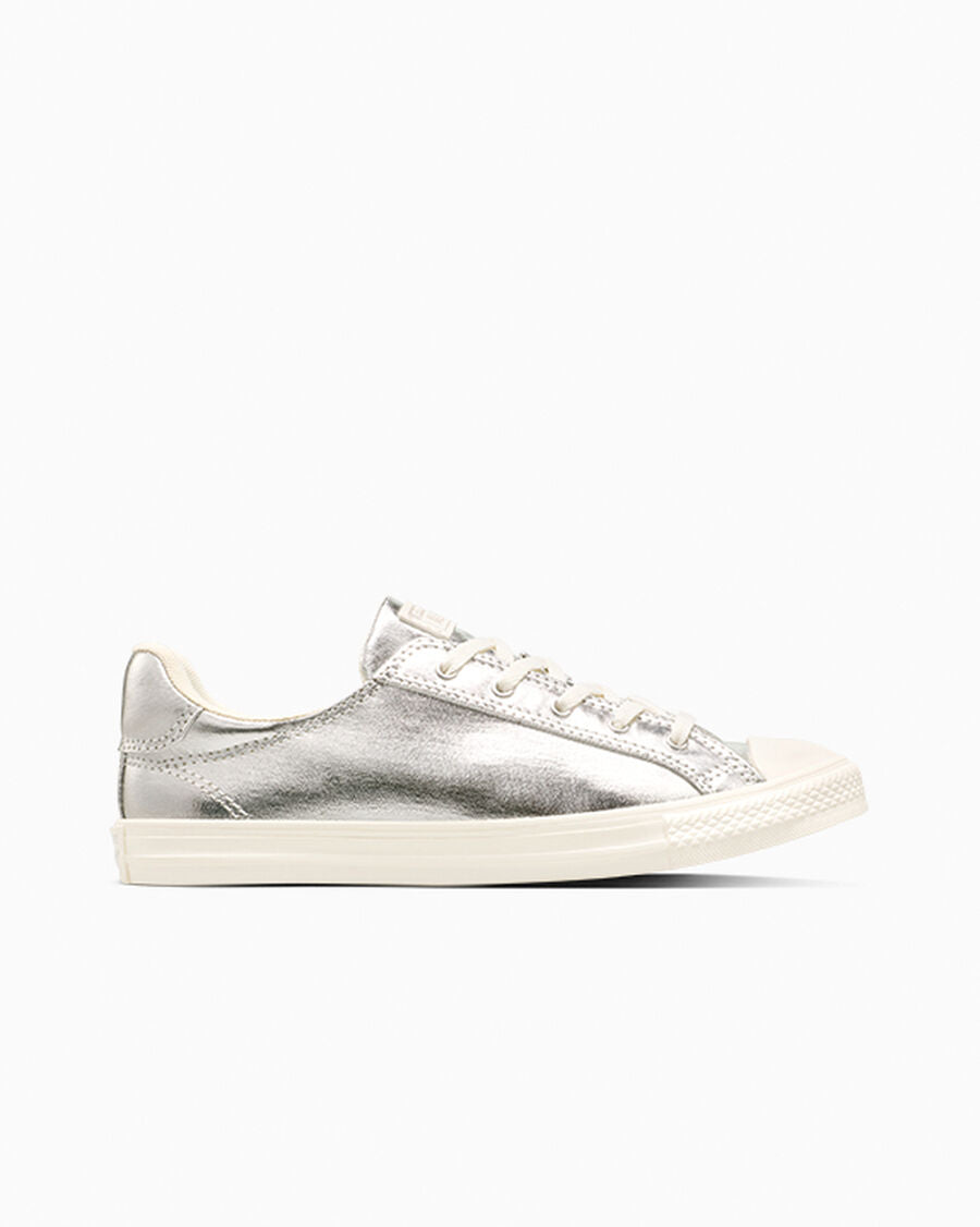 Women's Metallic Canvas Low Top Sneaker