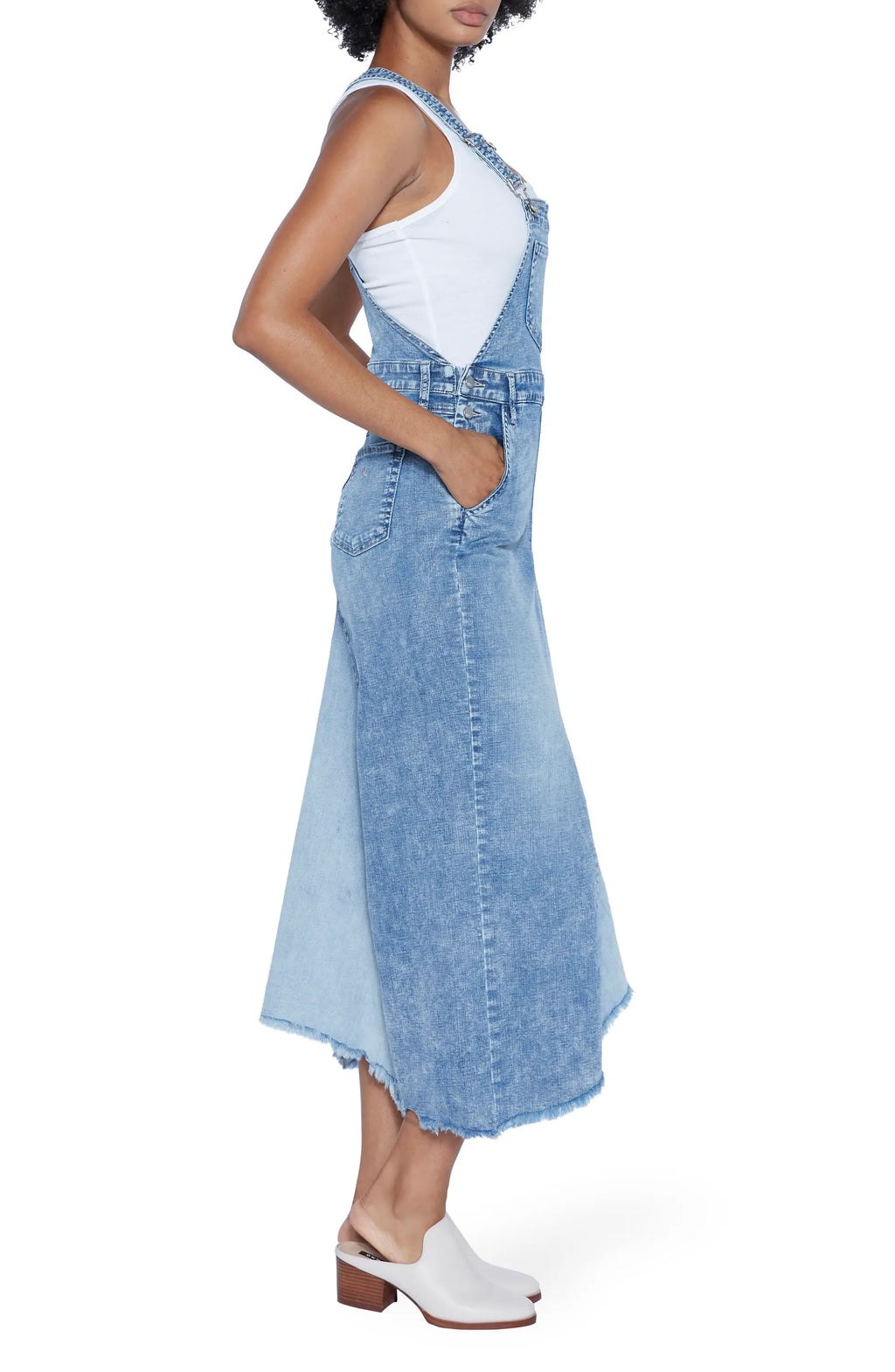 Pieced Mixed Denim Jumper