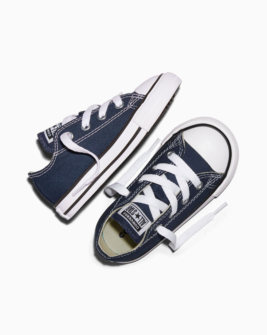 Canvas Low Top Sneaker - Black - Navy