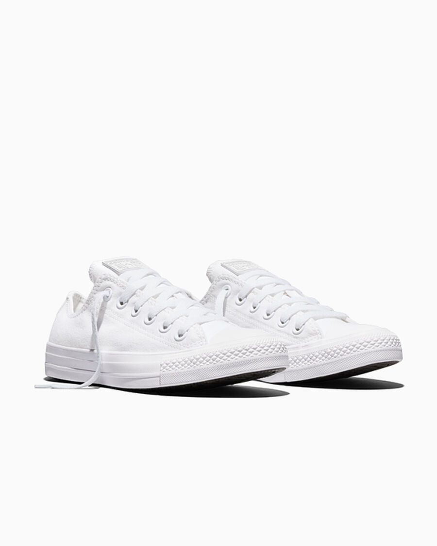 Canvas Low-Top Sneaker - Multiple Colors - White Monochrome