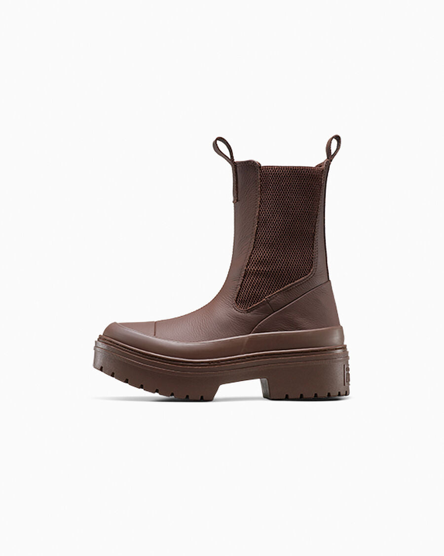Women's Leather Lug Sole Chelsea Boot - Black - Totally Fudged/Totally Fudged