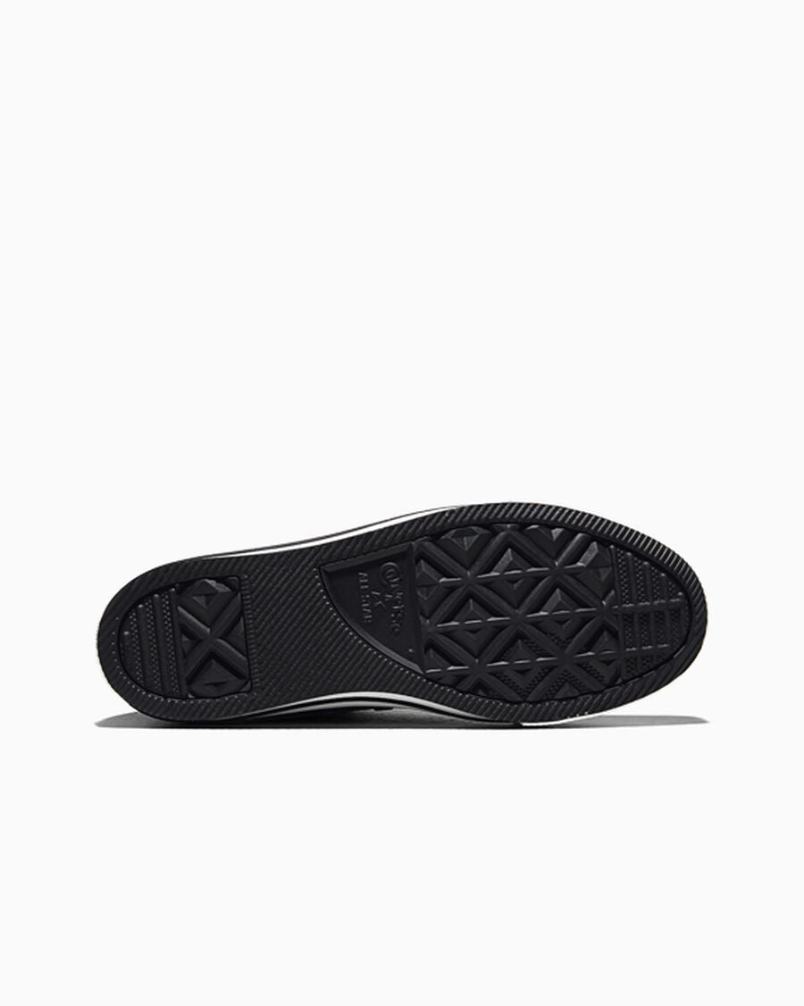 Kids Canvas Platform High Top Sneaker - Black - Black/White/Black
