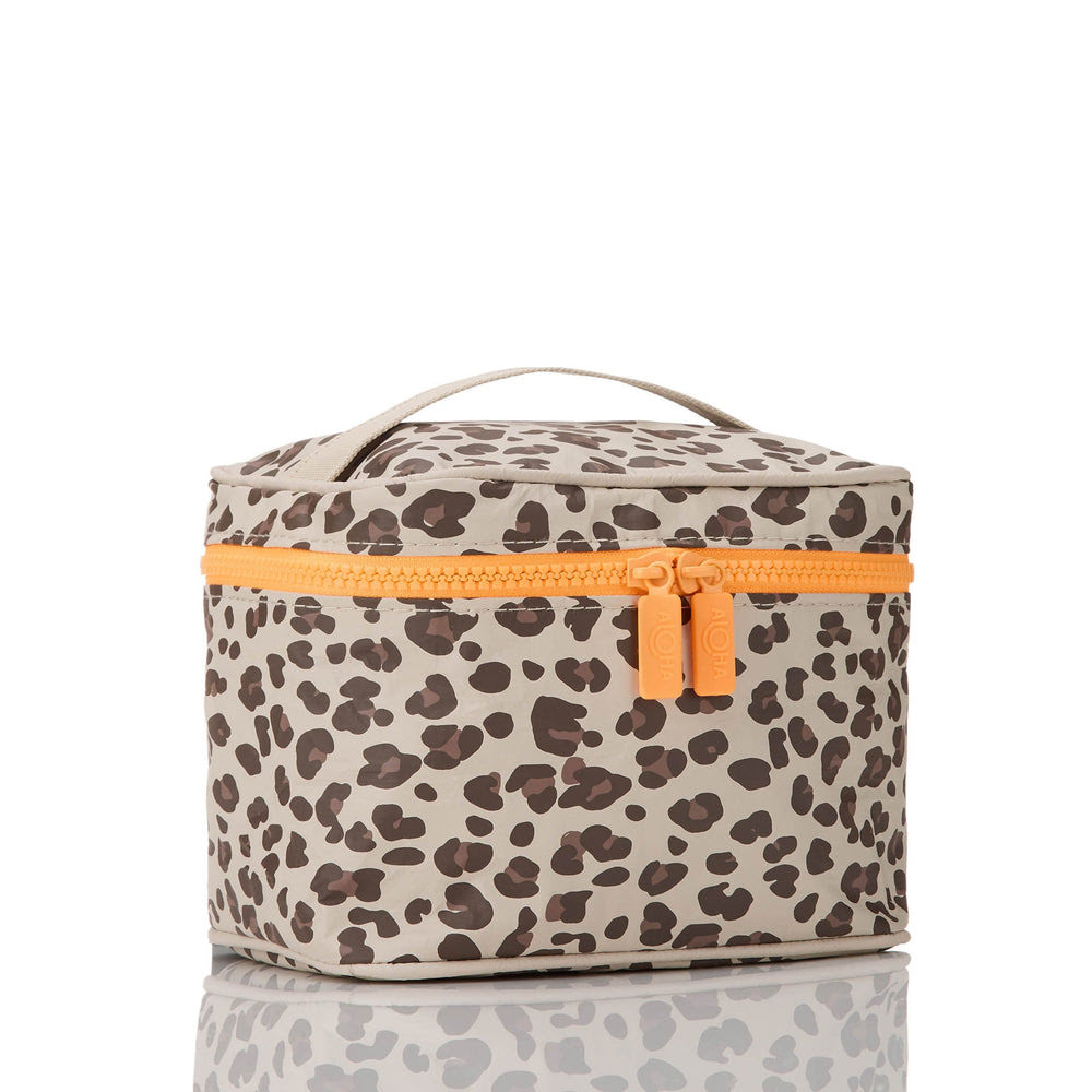 Handled Toiletry Kit - Leopard Print